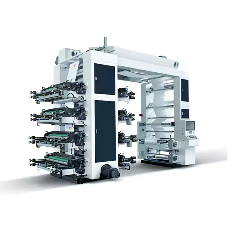 8 வண்ண Flexographic காகித பை இயந்திரம் Flexo அச்சிடும் இயந்திரம்